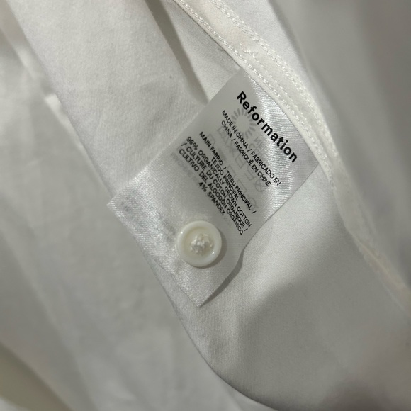 Reformation NWOT Will Oversized Shirt - white - Picture 7 of 8